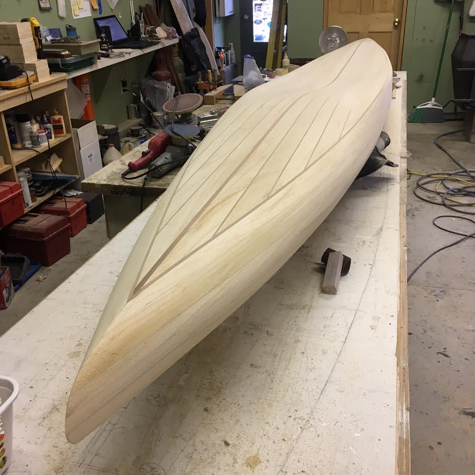 Clearwood P14 Prone Paddleboard in progress